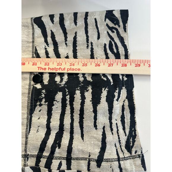 Vtg Positive Influence XL 100% Linen 2PC SET Midi Dress Zebra Lagenlook Safari - Picture 12 of 13
